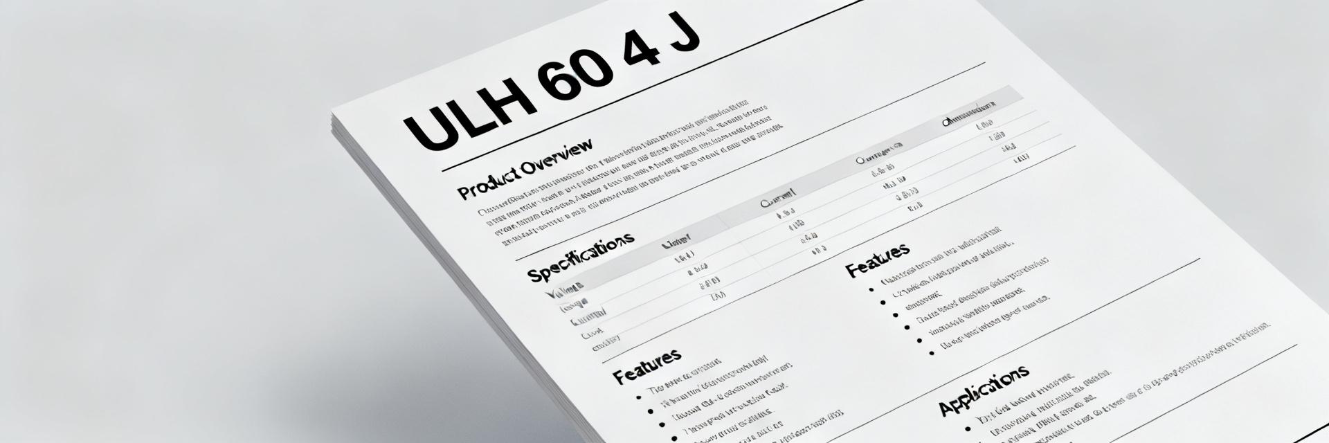 ULH 60 4 J Datasheet: Technical Specs Snapshot Quick Guide